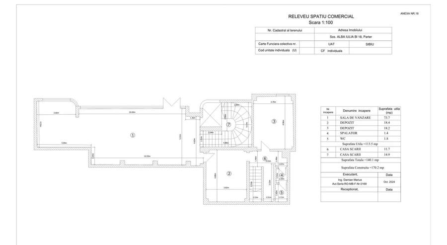 Spațiu comercial, de 237.30000305176 mp, în Turnișor