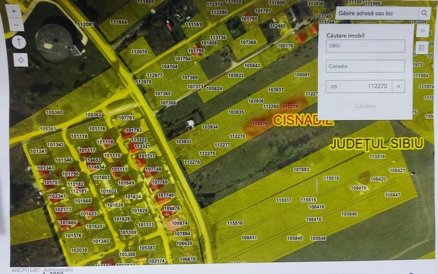 Teren de 1000 mp, în Exterior Vest