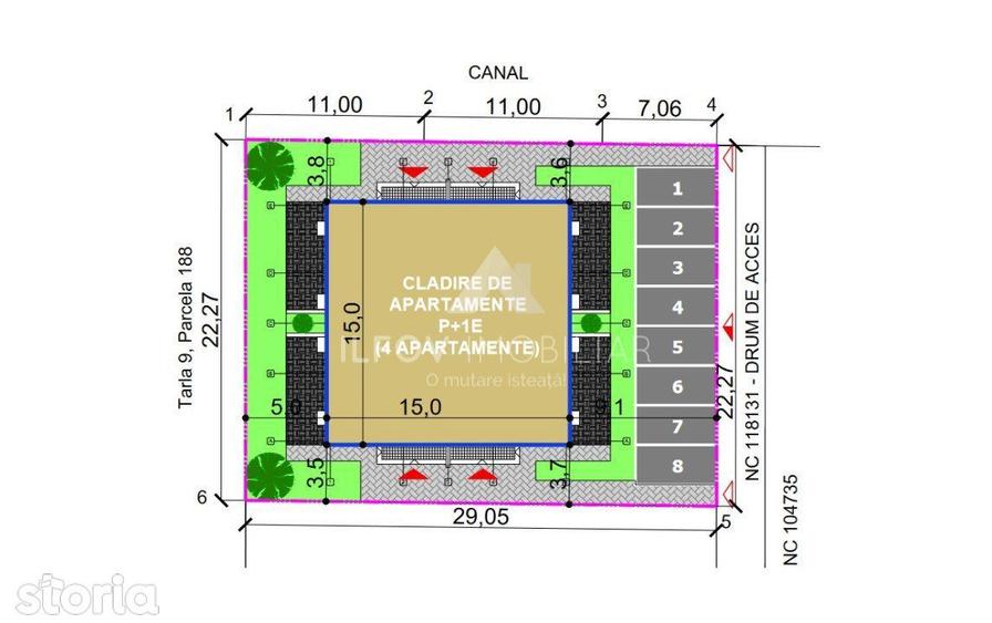 Casă cu 3 camere cu Teren 162 Mp în Nord