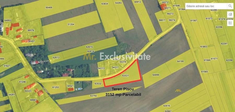 Teren de 3132 mp, în Piscu