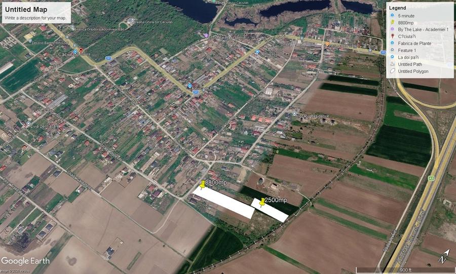 Teren Construcții intravilan de 2500 mp, în Căciulați