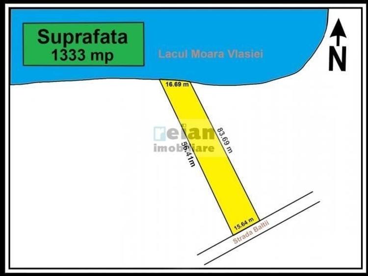 Moara Vlasiei - Teren 1333 mp, deschidere la Lac, Toate Utilitatile - 2
