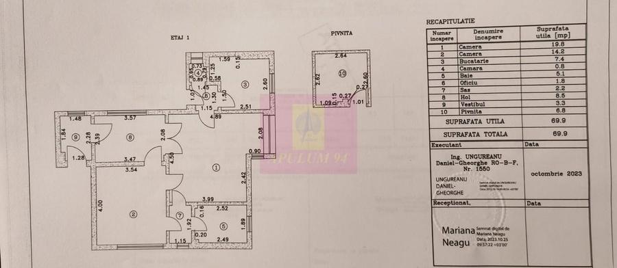 Apartament cu 2 camere decomandat în Foișorul de Foc