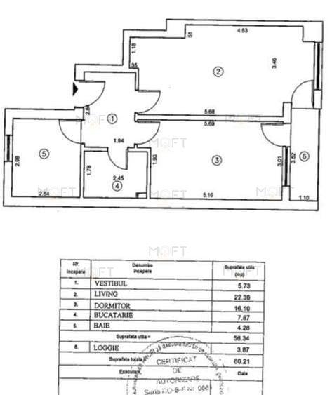 Apartament cu 2 camere decomandat, mobilat în Aviației
