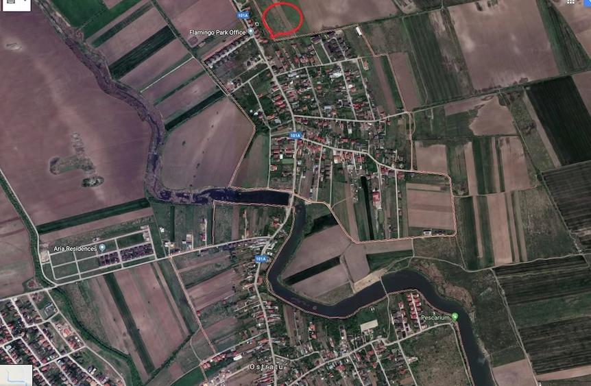 Teren de 970 mp, în Ostratu