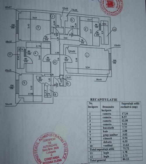 Apartament cu 4 camere decomandat, mobilat în Olteniței