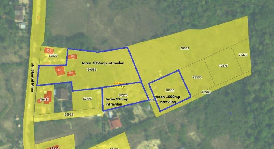 Teren Construcții intravilan de 910 mp, în Bârnova