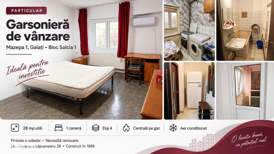 Garsonieră decomandată în Exterior Vest
