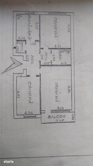 Apartament cu 3 camere decomandat în Tătărași