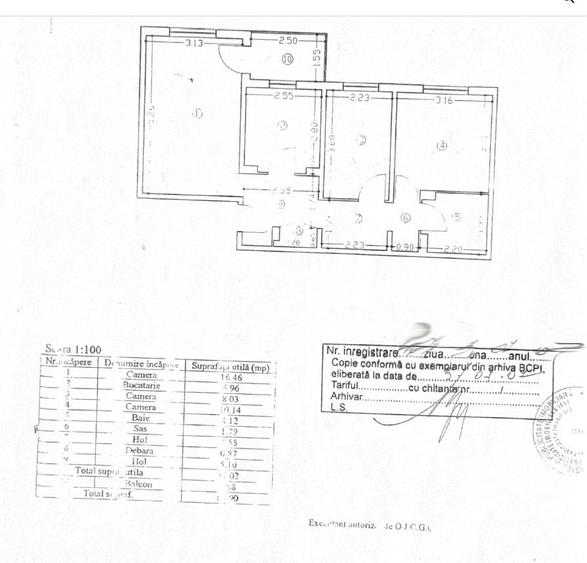 Apartament cu 3 camere decomandat în Central