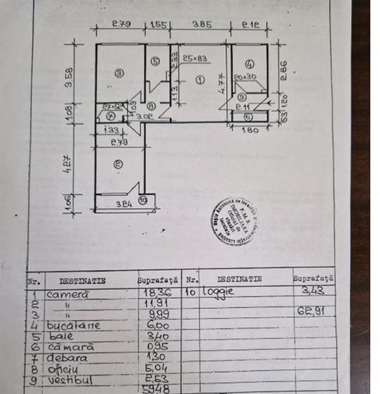 Apartament cu 3 camere semidecomandat în Drumul Taberei