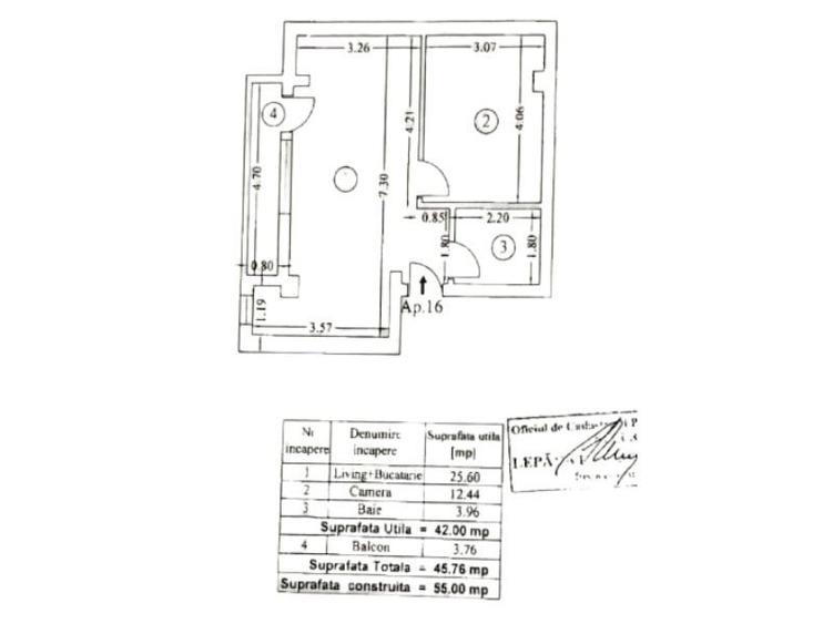 Apartament cu 2 camere semidecomandat în Chitila