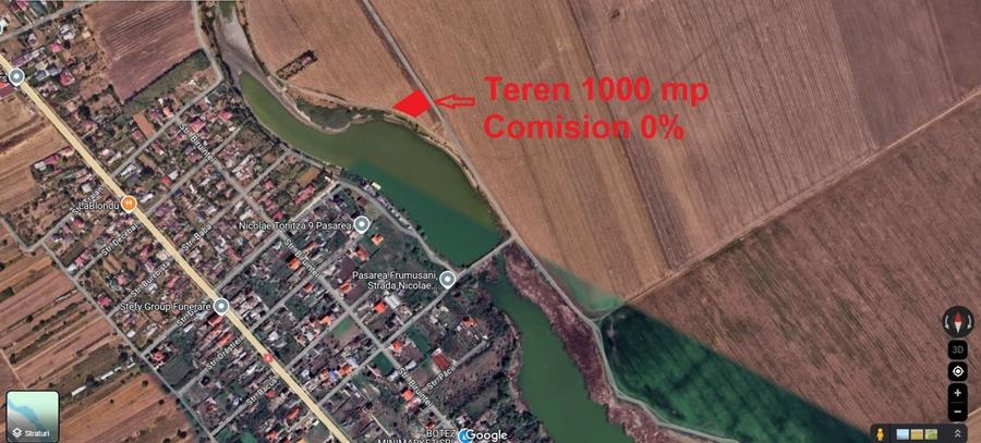 Teren Construcții intravilan de 1000 mp, în Frumușani