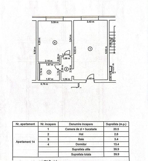 Apartament cu 2 camere decomandat în Central