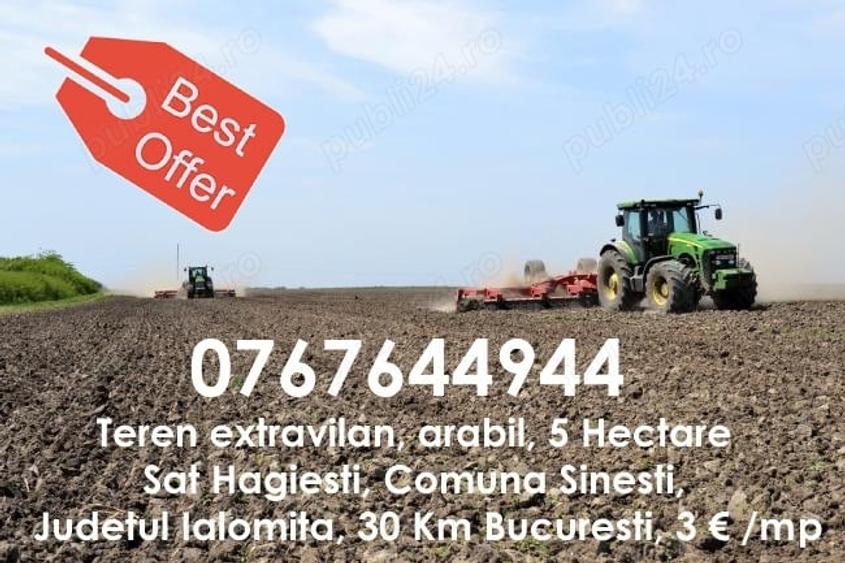Teren de 50000 mp, în Hagiești