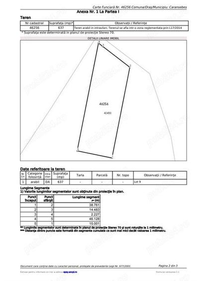 Teren de 679 mp, în Exterior Vest