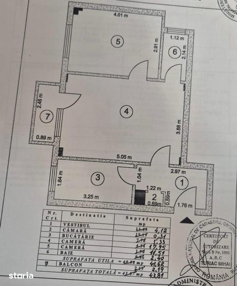 Apartament cu 2 camere semidecomandat în Cișmigiu