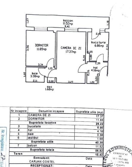 Apartament cu 2 camere semidecomandat, mobilat în Calea Galați