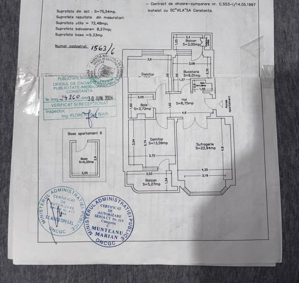 Apartament cu 3 camere decomandat în Stadion