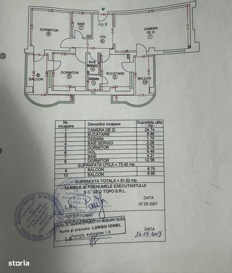 Apartament 3 camere str BABADAG - etajul 2 - 4
