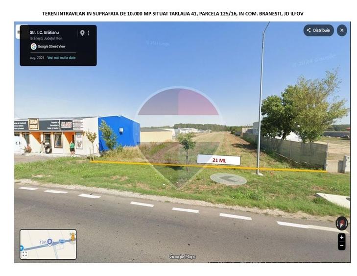 Teren Construcții intravilan de 10000 mp, în Brănești