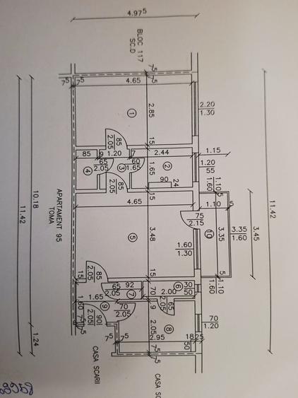 Apartament cu 2 camere semidecomandat în Nord