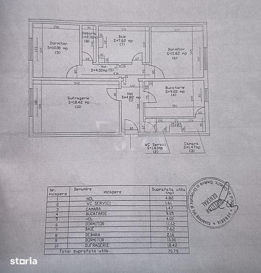 Apartament cu 3 camere, mobilat în Micro 11