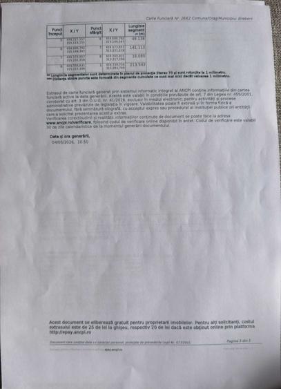 Teren de 3714 mp, în Brebeni