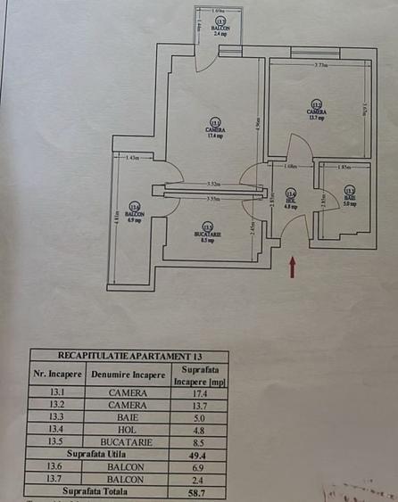 Apartament cu 2 camere decomandat în Theodor Pallady