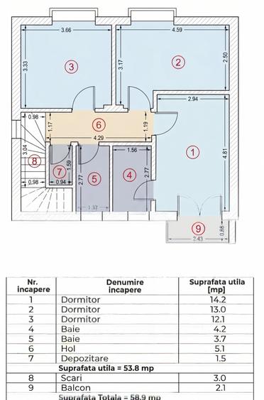 Casă individuală cu 4 camere cu Teren 345 Mp în Tunari