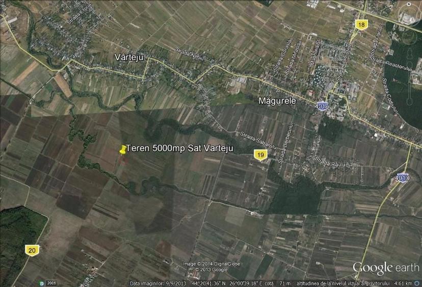 Teren de 5000 mp, în Vârteju