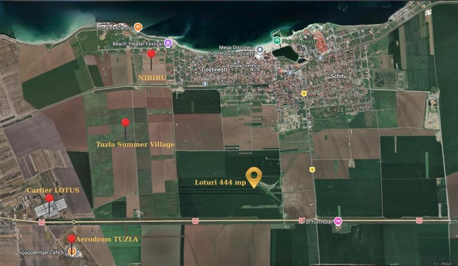 Teren Construcții extravilan de 444 mp, în Costinești