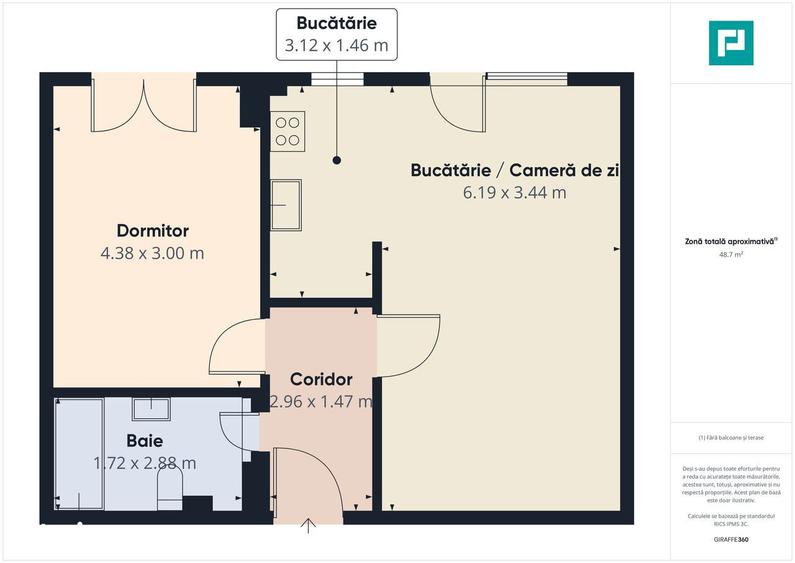 Apartament cu 2 camere în Ciarda Roșie