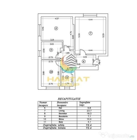 Apartament cu 3 camere decomandat în Central