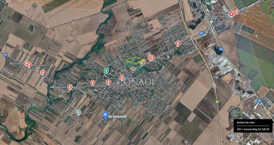 Teren Construcții intravilan de 600 mp, în Berceni