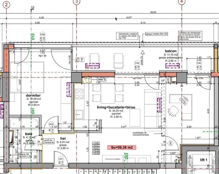 Apartament cu 3 camere semidecomandat, mobilat în Aradului