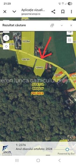 Teren LA PADURE intravilan, Prejmer, Lunca Calnicului 1468 mp