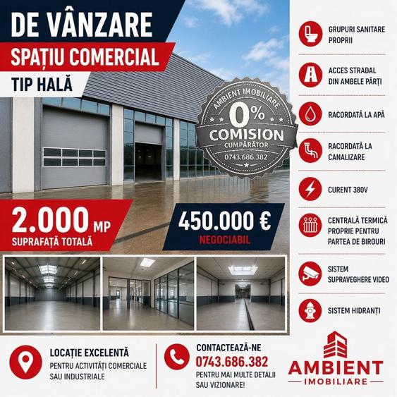 Spatiu comercial - HALA producție/depozitare, VASLUI zona MOVAS; - 1