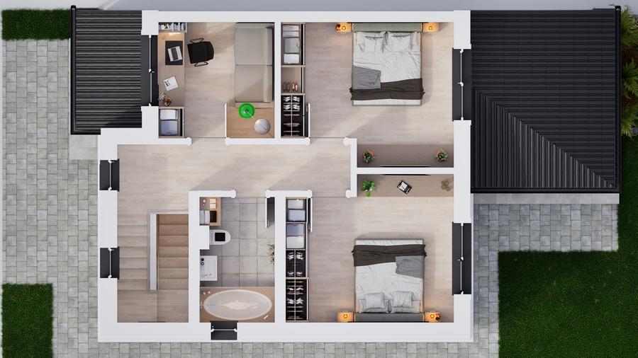 Duplex cu 4 camere cu Canalizare în Șura Mică