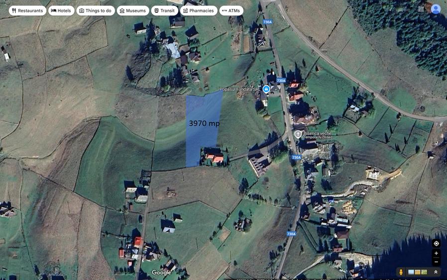 Teren Construcții intravilan de 3970 mp, în Fundata