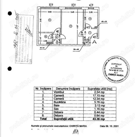 Apartament cu 2 camere semidecomandat în Brâncoveanu