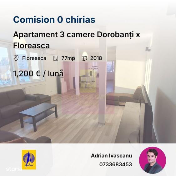 Apartament cu 3 camere în Dorobanți