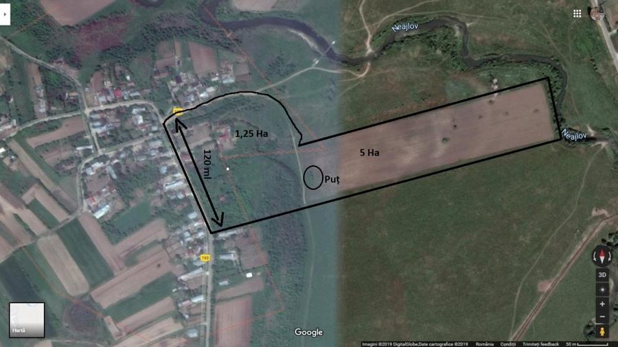 Teren Construcții intravilan de 62500 mp, în Crevedia Mică