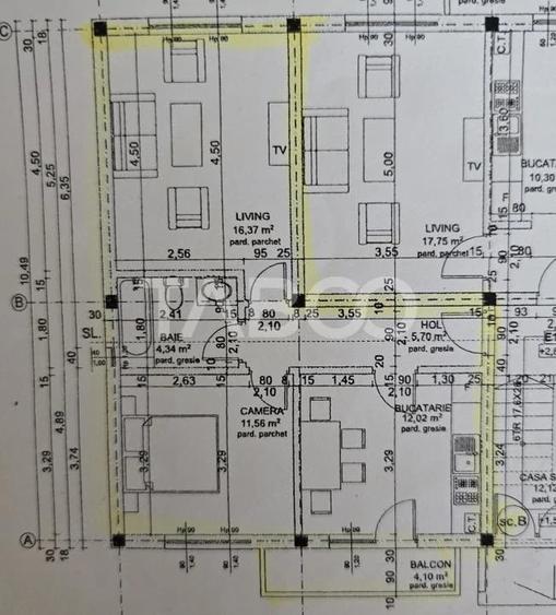 Apartament cu 2 camere decomandat în Central