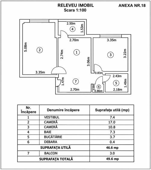 Apartament cu 2 camere decomandat în Aviației