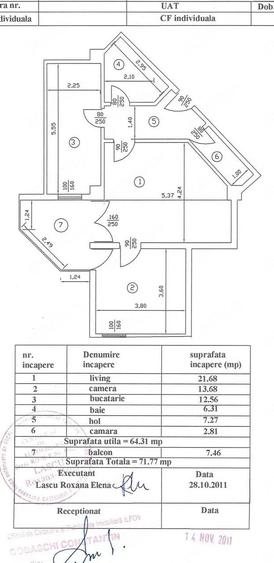 Apartament cu 2 camere semidecomandat în Dobroești