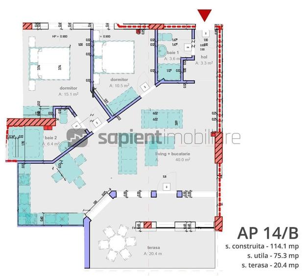 Apartament cu 3 camere semidecomandat în Ultracentral