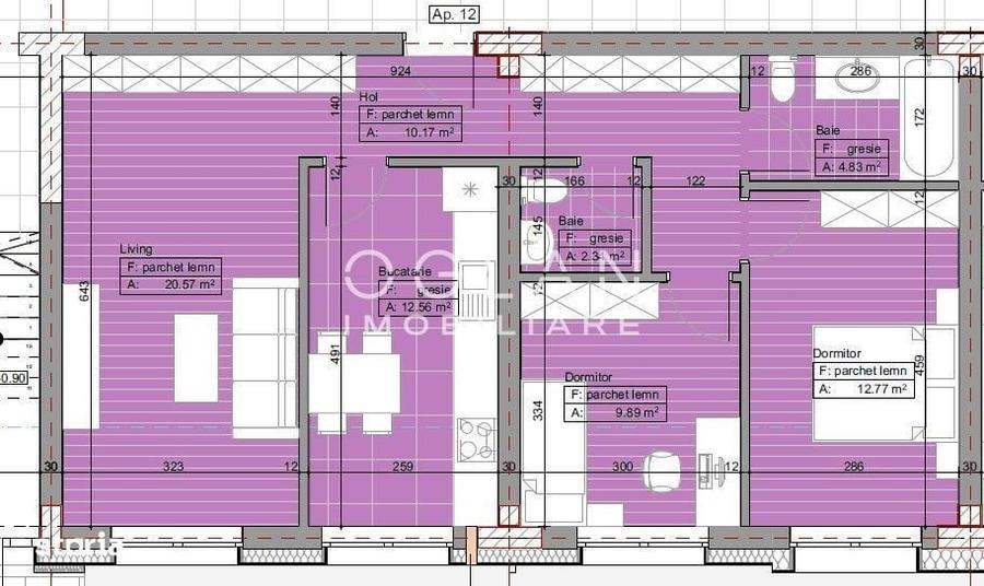 Apartament 3 camere, 2 bai, loc parcare si boxa depozitare FINALIZAT - 12