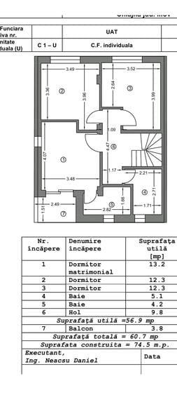 Duplex cu 5 camere cu Canalizare în Chiajna