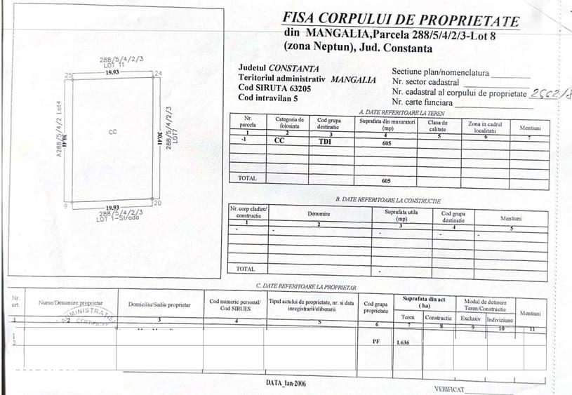 Teren intravilan 605 mp | Neptun Comorova | Deschidere la ?osea - 2